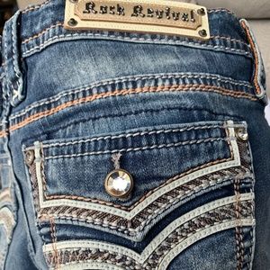 Women's Rock Revival Yalen Skinny Jeans, size 33.